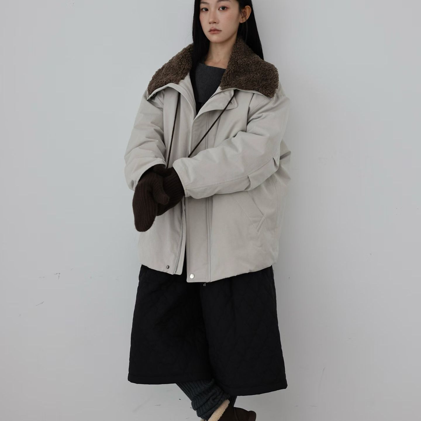 RN2025年新款复古羊羔毛派克服