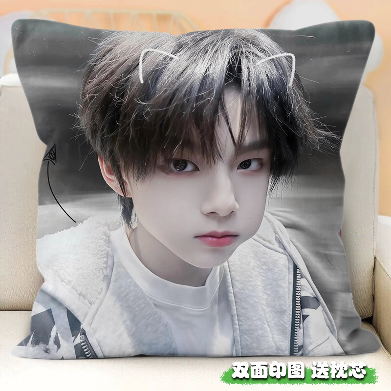陈思罕TF家族偶像周边明星同款周边正方形抱枕沙发靠枕坐垫可定制