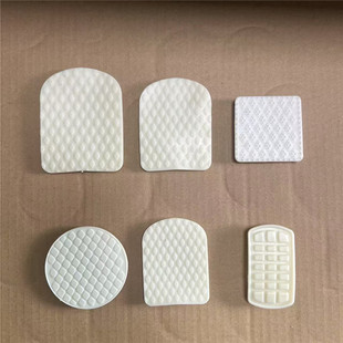 伸缩杆通用底座脚垫防滑胶垫浴帘杆尖头大脚板杆头平螺纹塑料配件