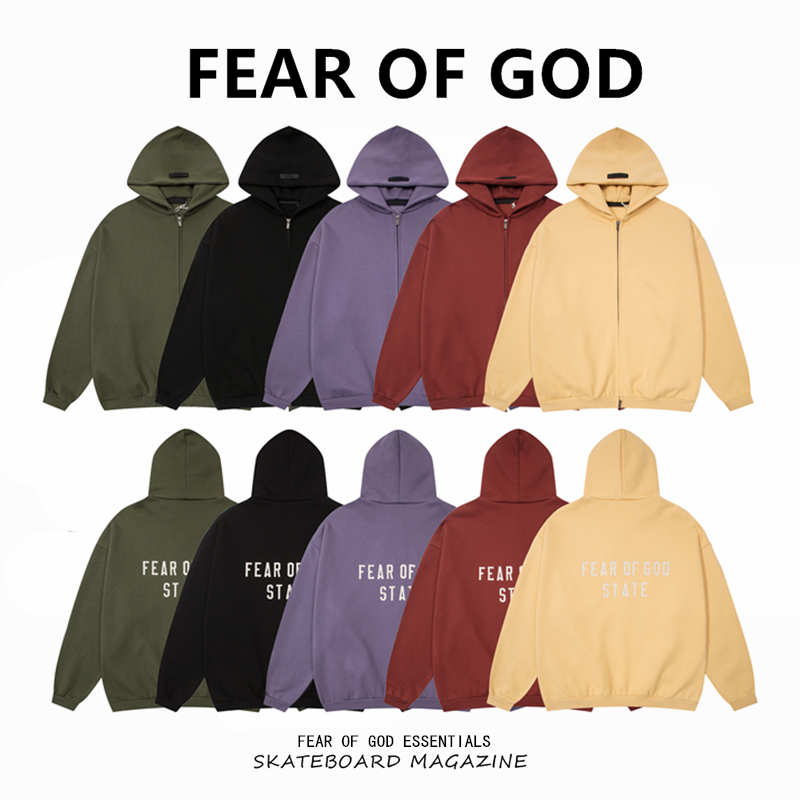 FOG美式STATE拉链开衫连帽卫衣