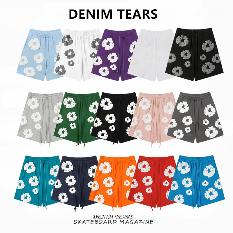 DENIMTEARS木棉花经典发泡短裤