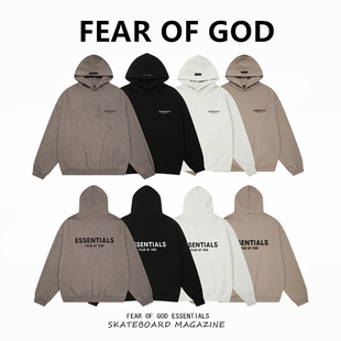 连帽卫衣男秋冬宽松加绒帽衫 FEAR FOG复线ESSENTIALS美式 GOD