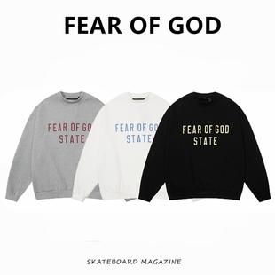 FOG复线ESSENTIALS秋冬美式 GOD 潮牌休闲加绒圆领卫衣男 FEAR
