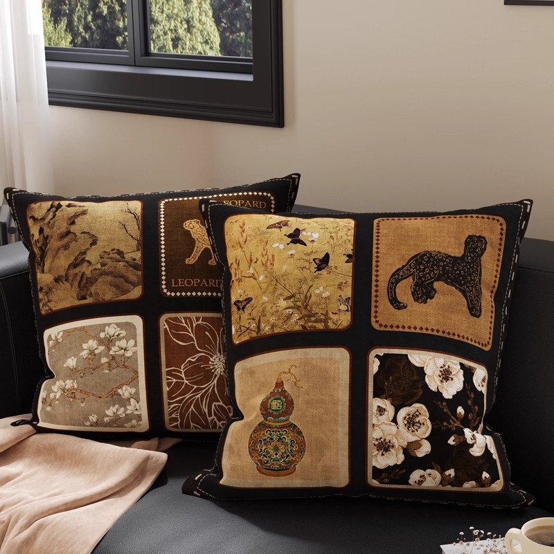 复古高级客厅沙发抱枕套床头床上腰靠腰枕飘窗靠垫靠背含芯可拆洗