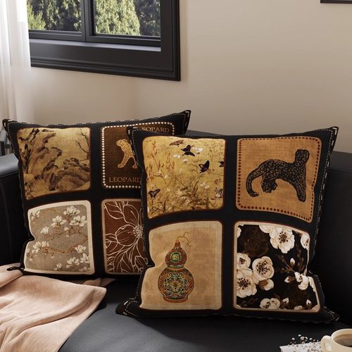 复古高级客厅沙发抱枕套床头床上腰靠腰枕飘窗靠垫靠背含芯可拆洗