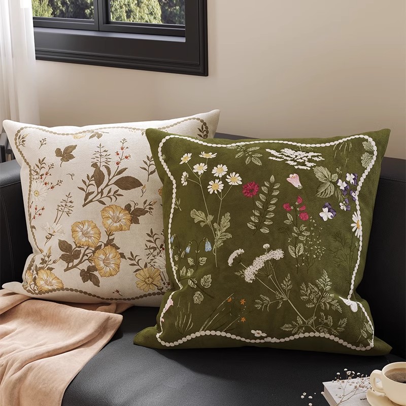 法式复古抱枕套客厅沙发靠枕腰靠垫办公室卧室床头飘窗可拆洗靠垫