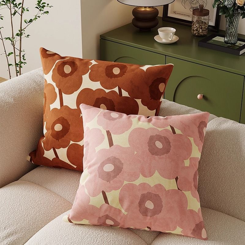 小清新装饰风格抱枕套靠枕靠背可拆洗客厅沙发靠垫腰靠飘窗靠背垫