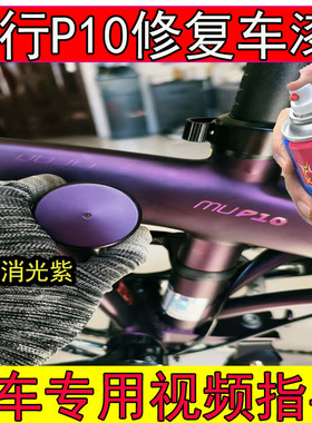 专用大行P10消光紫补漆笔剐蹭划痕修复漆面油漆折叠车P10紫色防锈
