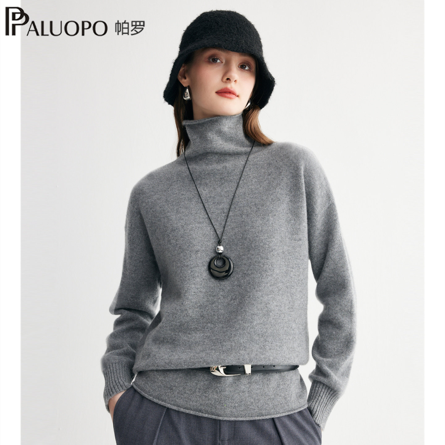 PALUOPO/帕罗【7G加厚】26秋冬新款加厚高领纯山羊绒衫女针织毛衣