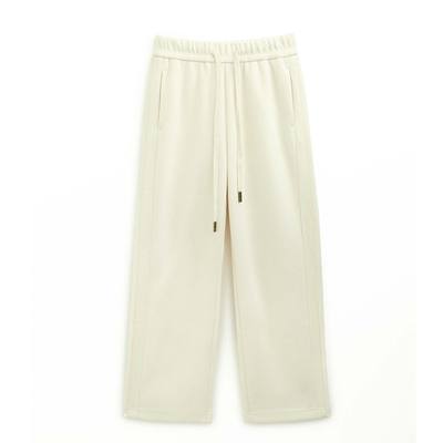 帕罗极简高腰抽绳宽松直筒休闲裤