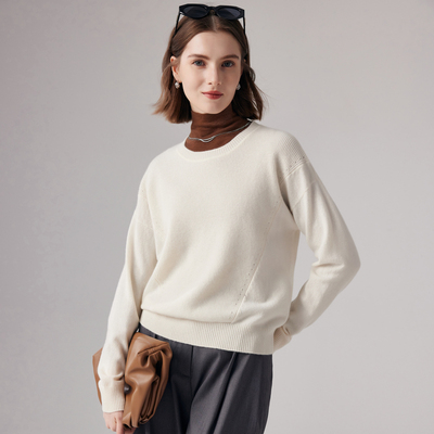 帕罗圆领羊绒长袖毛衣