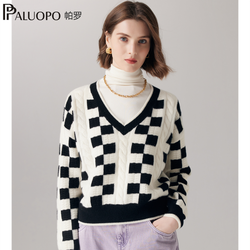 帕罗100%山羊绒25秋冬羊绒衫