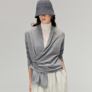 毛衣 高级感针织开衫 PALUOPO 帕罗48支精纺纯羊毛25秋冬新款