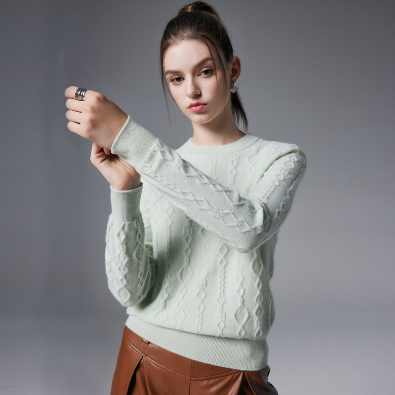 帕罗100%山羊绒秋冬新款厚款柔软绞花复古宽松毛衣针织羊绒衫女,女装/女士精品,羊绒衫,淘宝优惠券,粉丝福利购,淘宝优惠卷