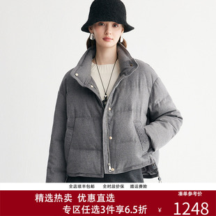 冬季 PALUOPO 帕罗短款 立领羽绒服女保暖94鹅绒外套小个子厚款 新款