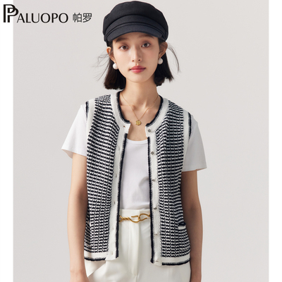 帕罗2025初秋新款亚麻针织衫