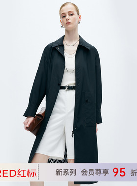 PALUOPO/帕罗RED【商场同款】街头穿搭女士风衣长款25C9F7753ZY