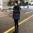 黑色休闲宽松加厚90白鸭绒保暖外套 2025新款 中长款 羽绒服女士冬季