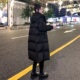 冬季 高端长款 黑色羽绒服女2025新款 加厚宽松90白鸭绒保暖过膝外套