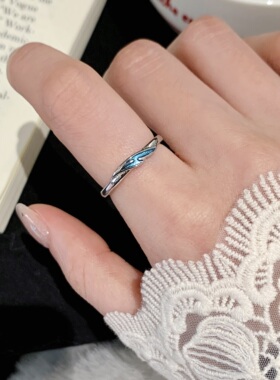 波浪纹戒指女气质精致百搭2026新款小众设计感开口指环情人节礼物