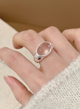 巨好看的戒指女轻奢高级感 2026新款食指指环晶莹剔透戒指女 礼物