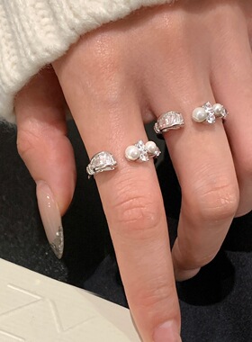 铜甜美精致闪亮戒指戒指/指环