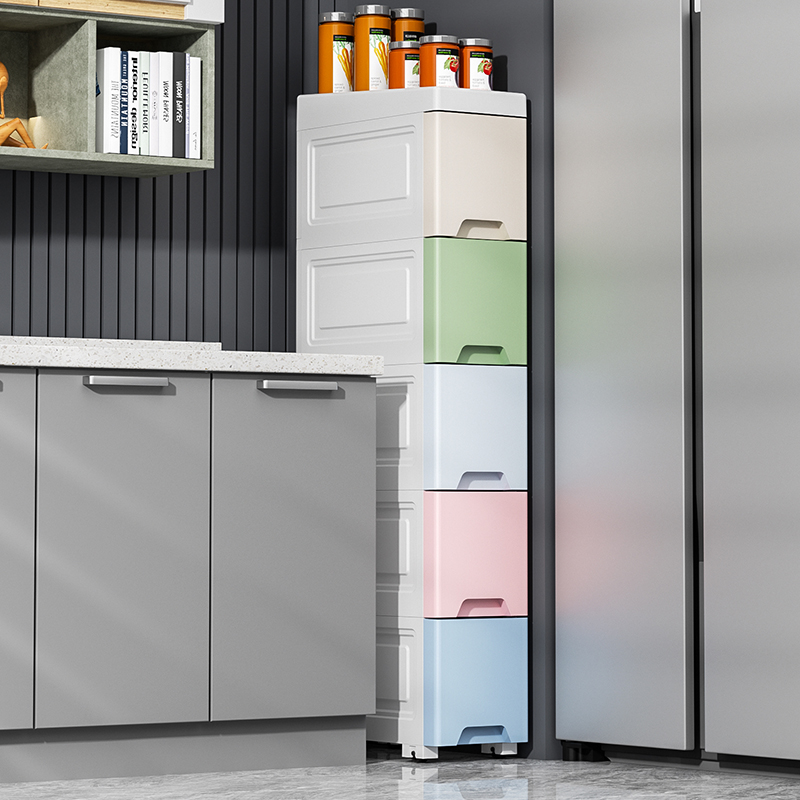 夹缝收纳柜抽屉式厨房缝隙置物架