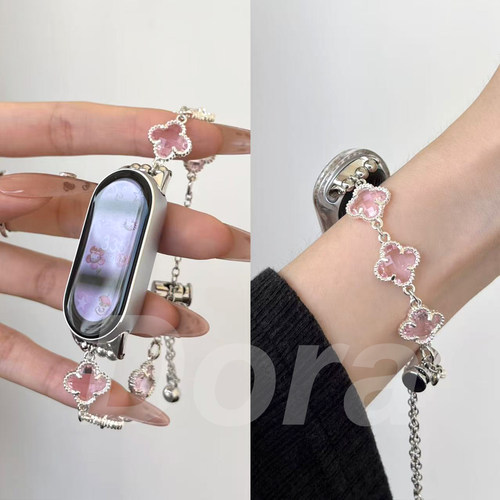 新款四叶草手链表带小米手环10女