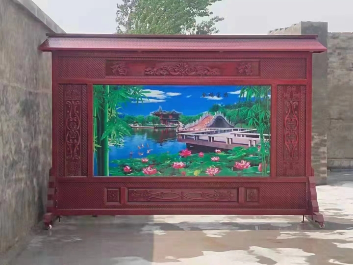 影壁墙庭院屏风金属烤漆可移动