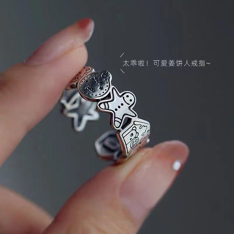 其他女925银韩版时尚戒指纯银