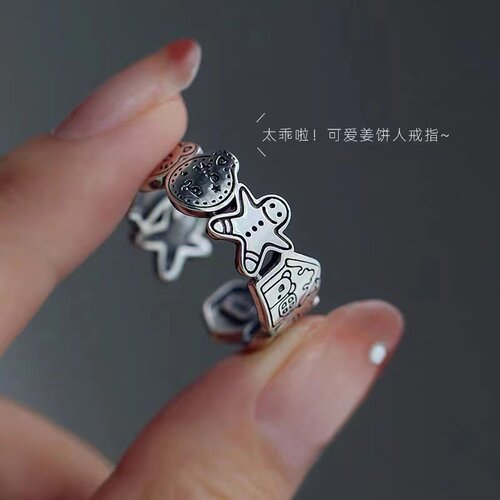 其他女925银韩版时尚戒指纯银