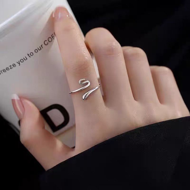 925银设计感戒指小蛇尾戒可调节精致简约高级感冷淡风指环ins潮,饰品/流行首饰/时尚饰品新,戒指/指环,淘宝优惠券,粉丝福利购,淘宝优惠卷