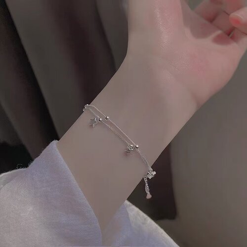 925纯银双层星星手链女轻奢手环小众设计感精致手饰送闺蜜礼物
