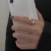 925纯银戒指女设计小众食指戒指女时尚 开口戒指女ins潮 个性