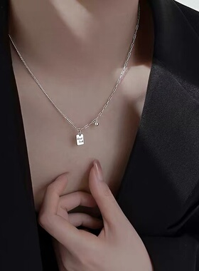 925纯银luck项链2025新款爆款轻奢小众设计高级感锁骨链