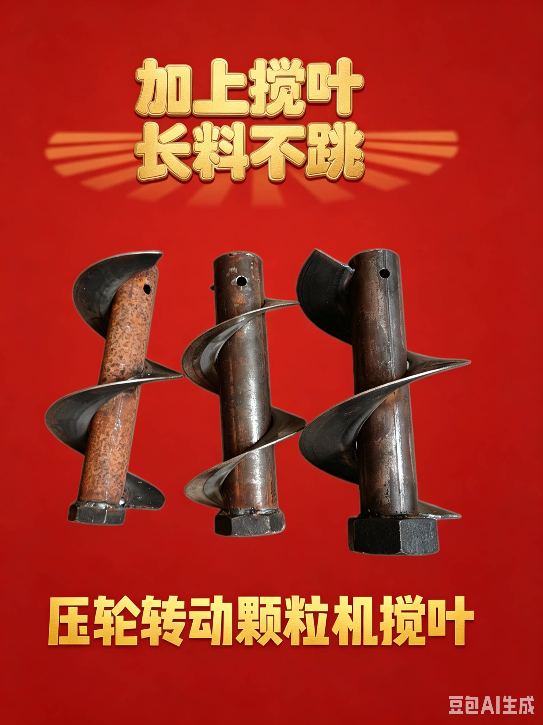 新款轮转颗粒机配件螺旋压草自动螺旋式叶片颗粒机螺旋