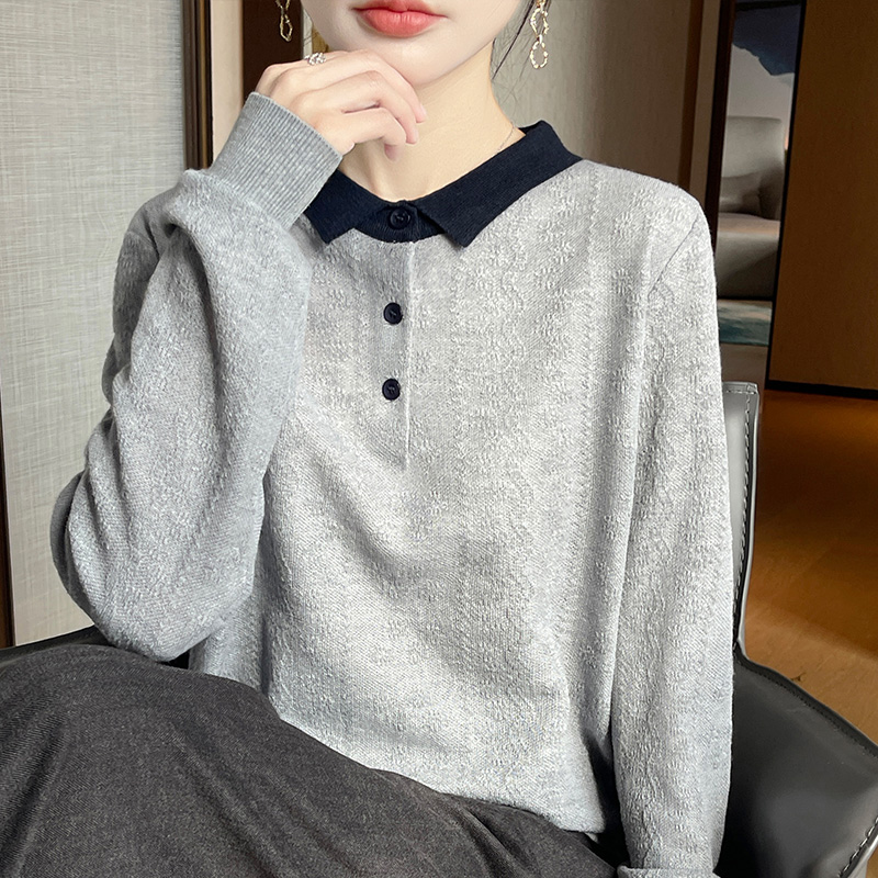 早秋提花针织打底衫女2025新款秋季内搭上衣洋气大码女装秋冬毛衣