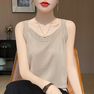 修身显瘦针织吊带背心女2025新款西装内搭无袖打底春夏可外穿上衣
