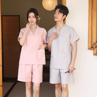 新款汗蒸服男女情侣洗浴服熏蒸按摩桑拿浴服浴衣浴裤采耳中医馆