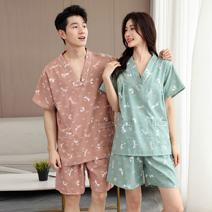 汗蒸服女款 男洗浴按摩足疗浴衣 休闲纯棉情侣套装 美容桑拿服加大码