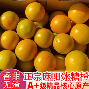 正宗麻阳冰糖橙10斤新鲜橙子产地直销店湖南柑水果小锦蜜甜橙手剥