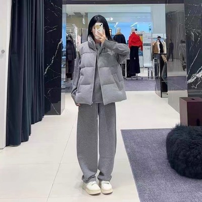 MO家正品代购国内2025冬新款羽绒面包服马甲女短款外套MBE4EIN026