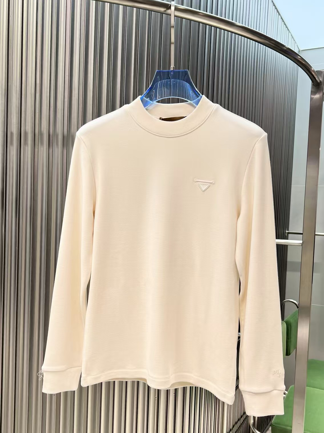 T25冬季新款男士温州欧版修身潮刺绣简约百搭打底衫半高领长袖T恤