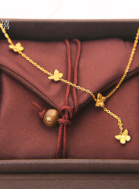一眼心动流苏蝴蝶项链精致灵动