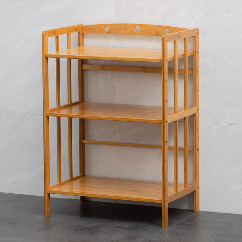 多功能落地多层厨房置物架楠竹