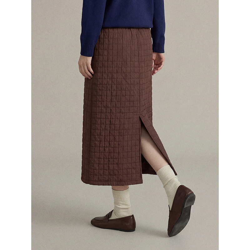 【豆乳盒子3色】歌铭加厚夹棉格子半身裙冬季新款直筒包臀裙,女装/女士精品,半身裙,淘宝优惠券,粉丝福利购,淘宝优惠卷