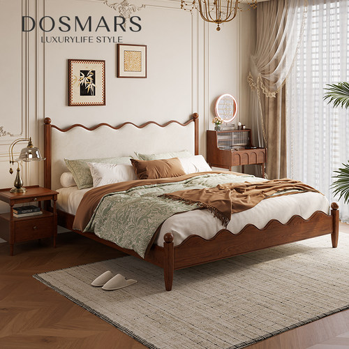 大司马法式复古风实木床