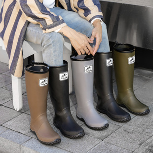 男士野鸟雨鞋女款柔软高筒防滑雨靴长筒户外耐磨洗车徒步防水胶鞋