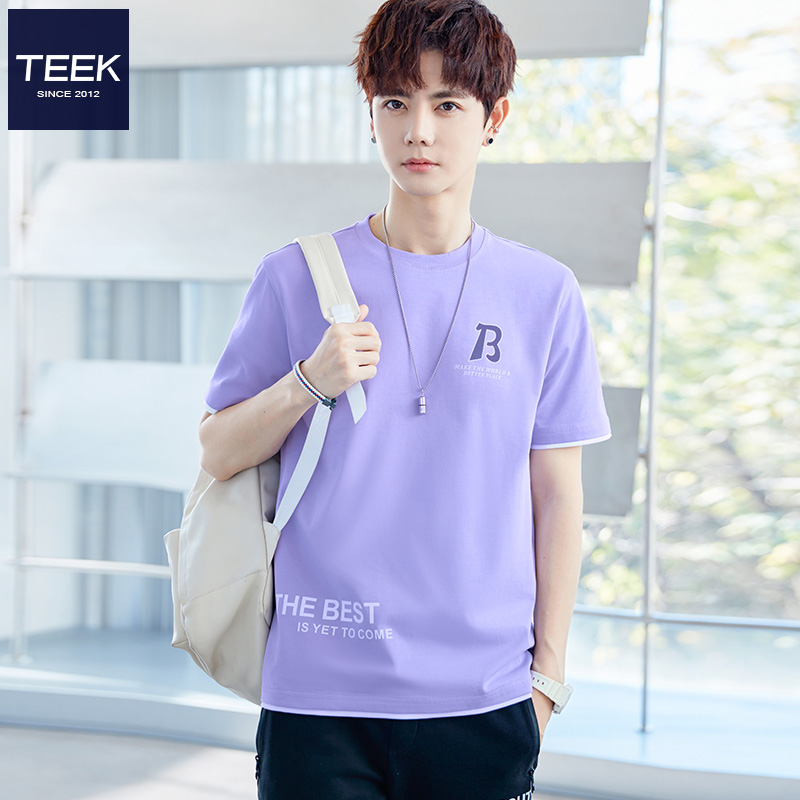 紫色T恤,潮流帅气,宝藏单品!