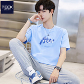 冰丝男装 TEEK纯棉短袖 上衣服 新款 青少年体恤半袖 t恤男士 2026夏季
